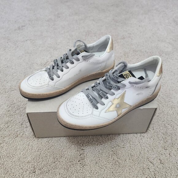 Golden Goose Deluxe Brand Women's Ball Star with gold star and heel tab size 37 - Picture 2 of 8